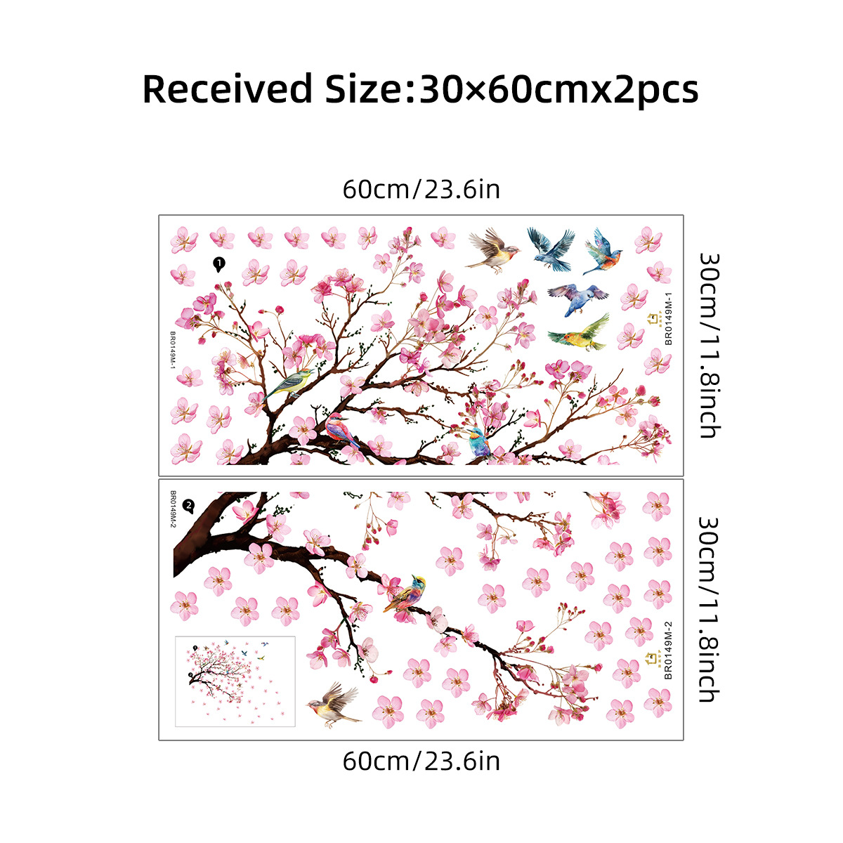 Watercolour Bird Flower Wall S - огляд і ціна Baby Girl Nursery Quotes