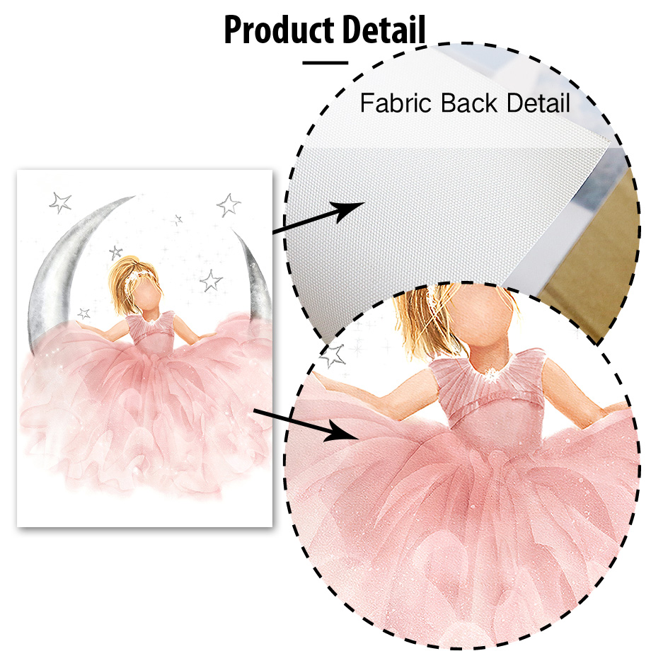 Pink Angel Girl Sun Moon Cloud - огляд і ціна Baby Nursery Decor Girl