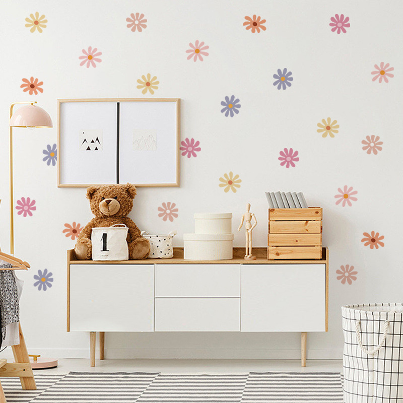 Daisy Floral Wall Stickers Chi - огляд і ціна Baby Nursery Peel And Stick Wallpaper