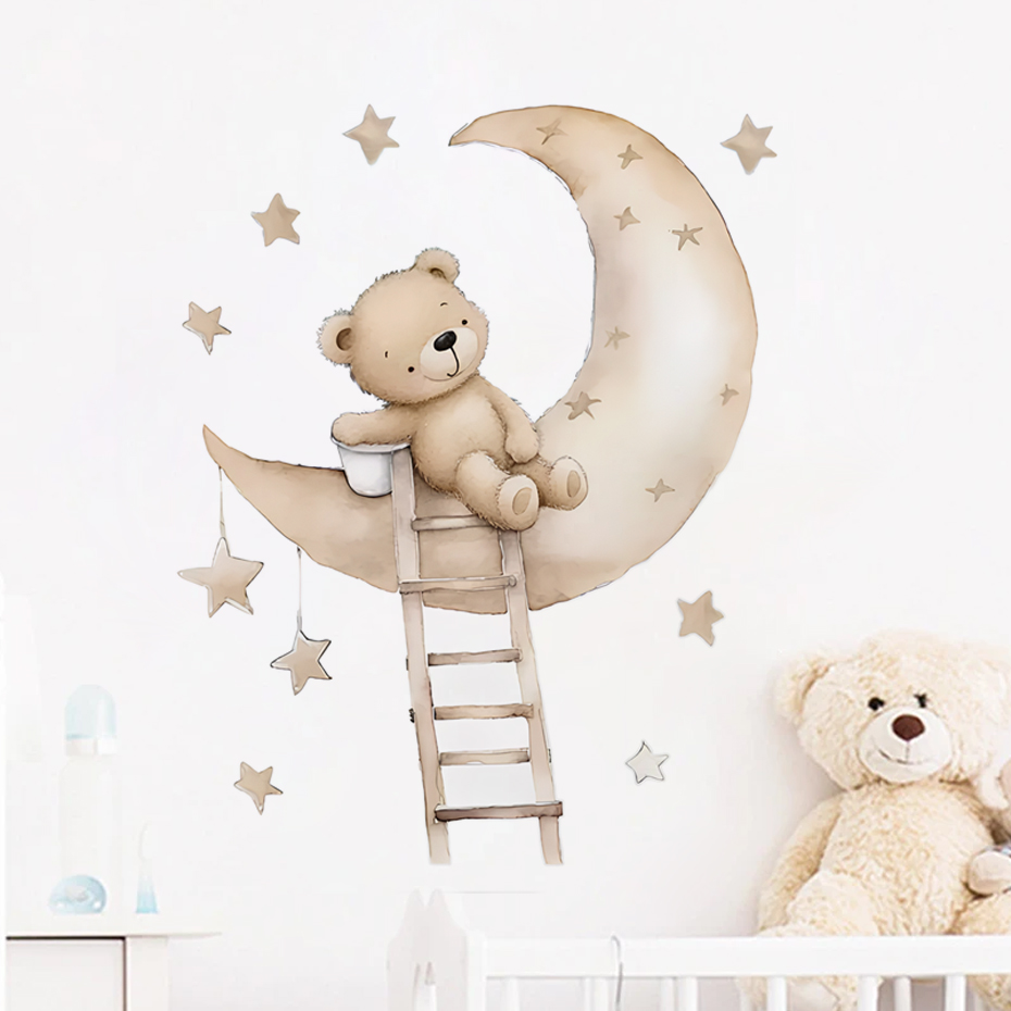 Cute Bear Star Cloud Wall Stic - огляд і ціна Baby Girl Nursery Quotes