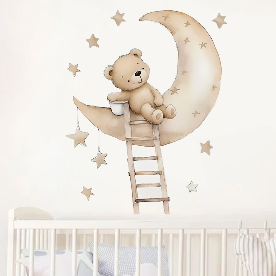 Cute Bear Star Cloud Wall Stic - огляд і ціна Baby Girl Nursery Quotes