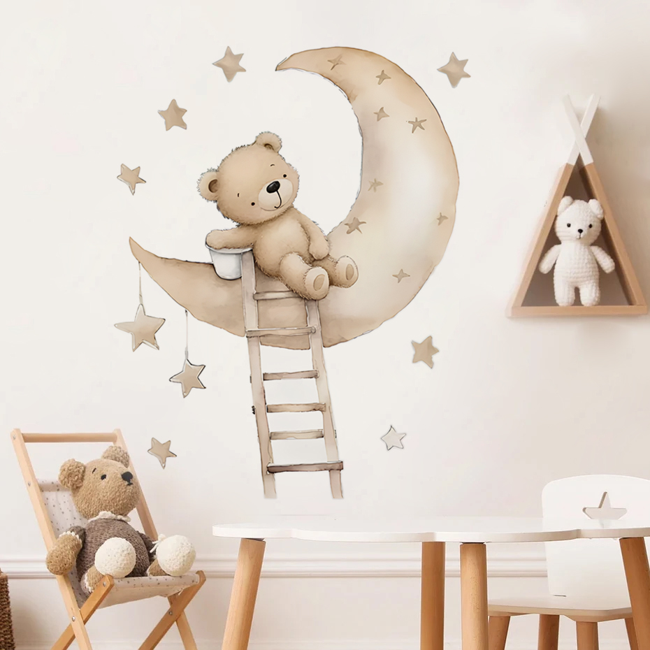 Cute Bear Star Cloud Wall Stic - огляд і ціна Baby Girl Nursery Quotes
