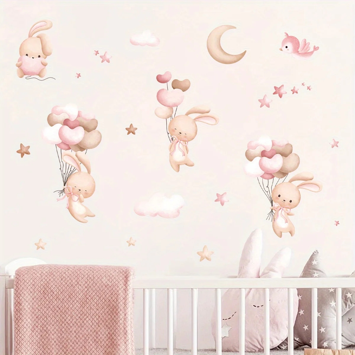 Cute Rabbit Balloon Wall Stick - огляд і ціна Baby Girl Nursery Quotes