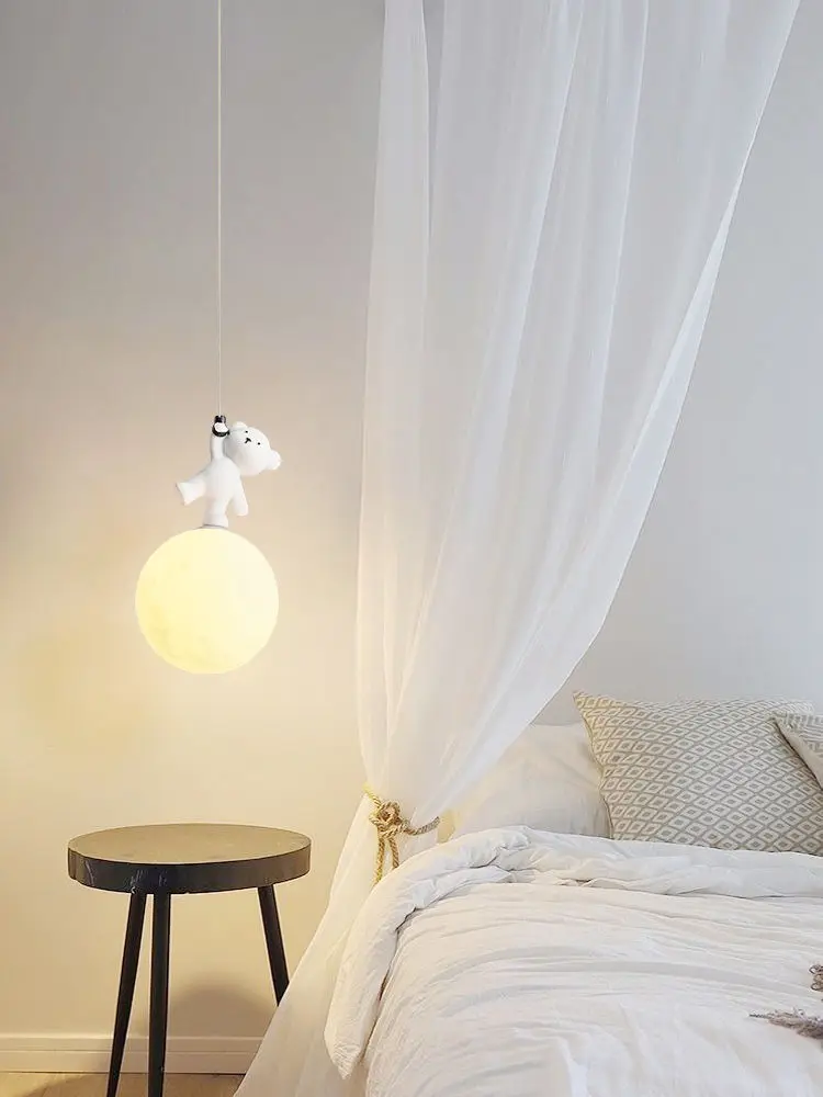 Bear Lamp Cartoon Nursery Room - огляд і ціна Baby Nursery Light Fixture