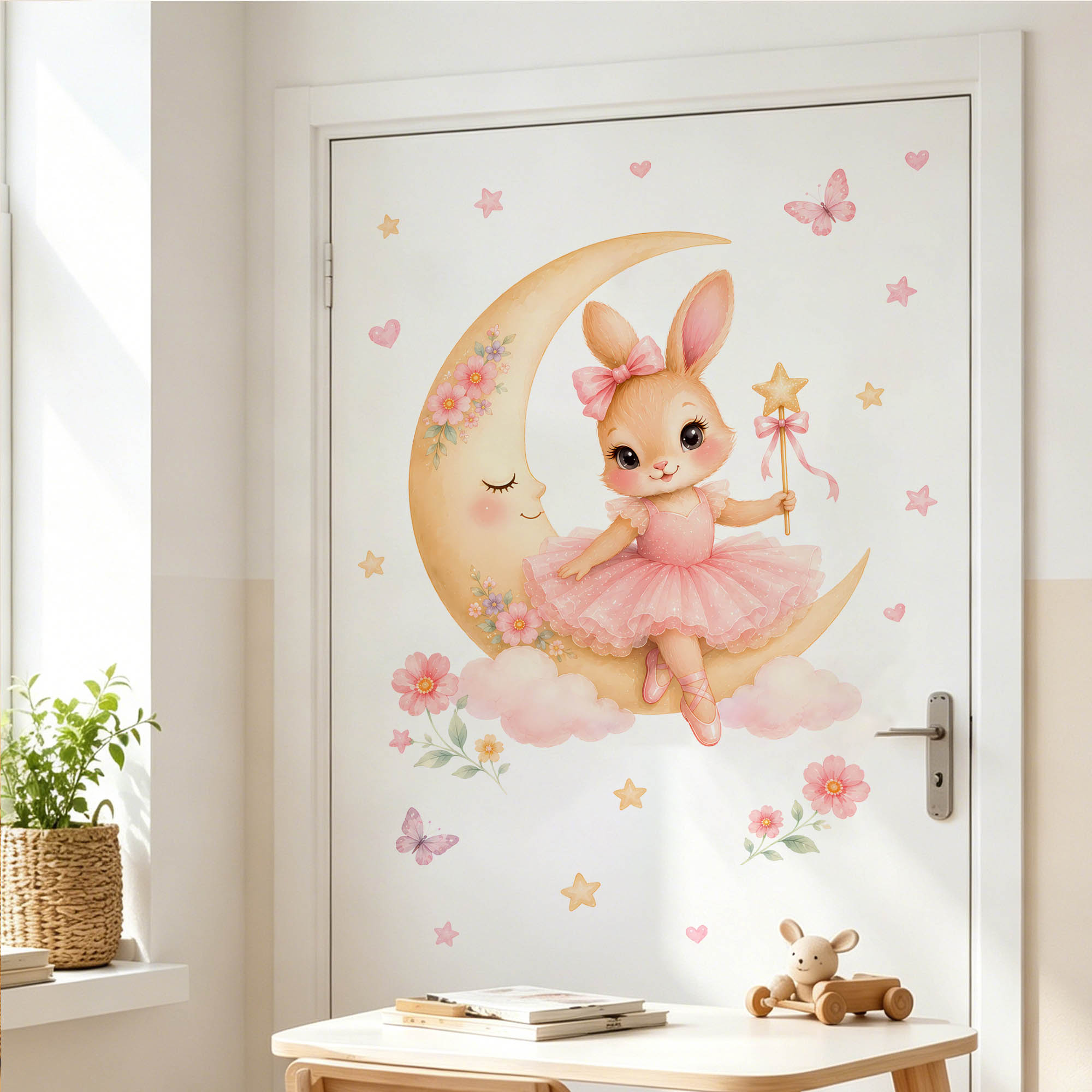 Watercolor Ballerina Bunny Moo - огляд і ціна Baby Nursery Decor Girl