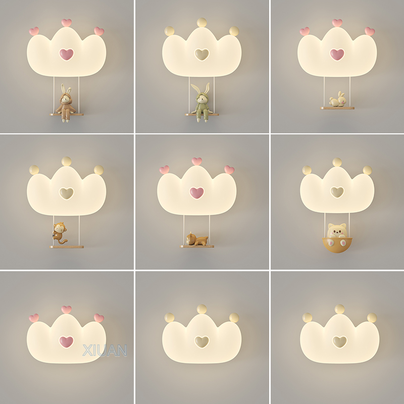Romantic Pink Crown Wall Lamps - огляд і ціна Baby Nursery Wall Lights