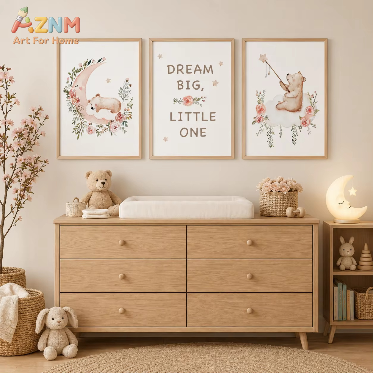 AZNM Nursery Flower Wall Art,  - огляд і ціна Baby Girl Nursery Quotes