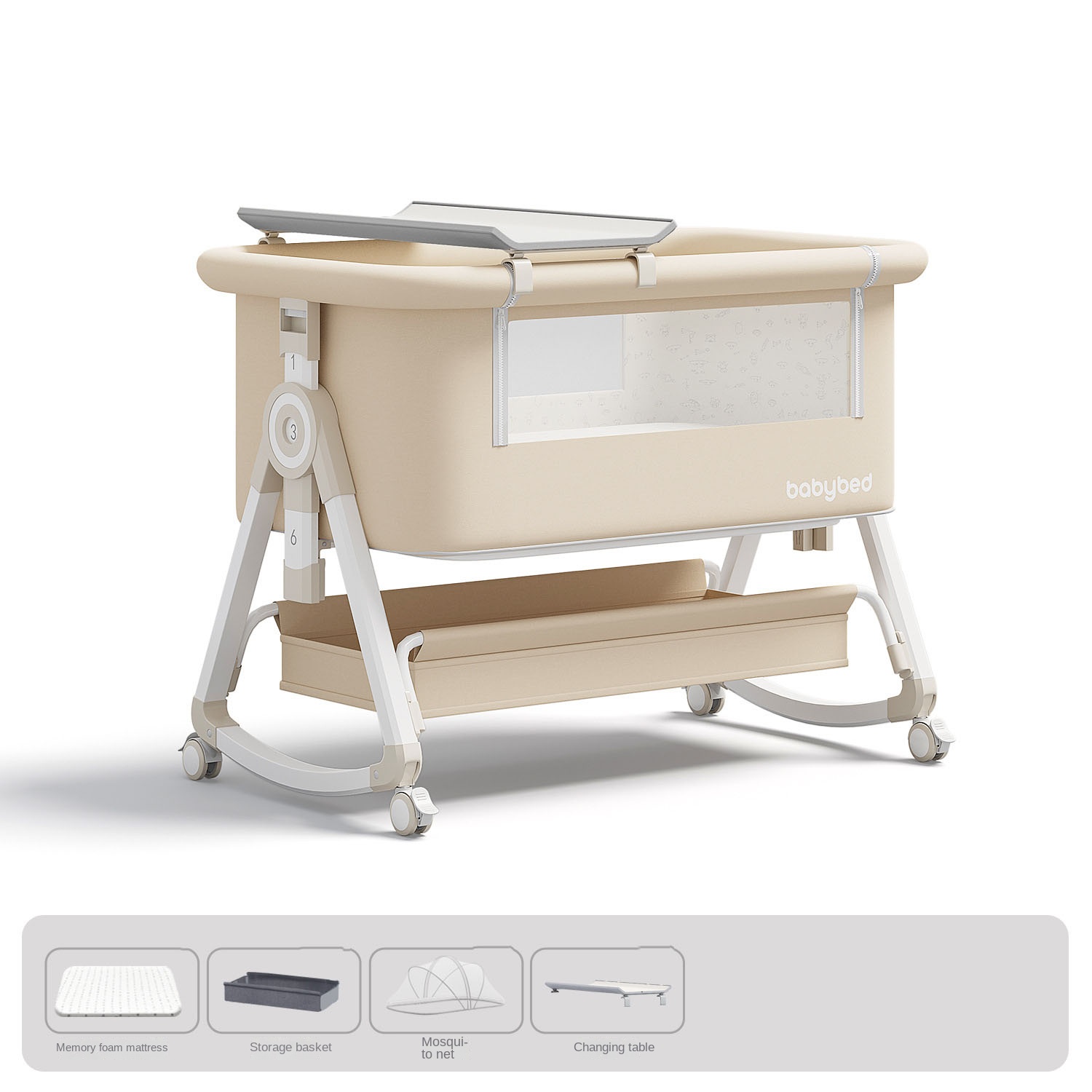 Baby Crib , Portable and Adjus - огляд і ціна Baby Nursery Trolley