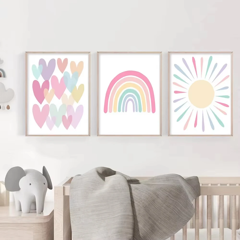 (No frame)Cartoon Heart Poster - огляд і ціна Baby Nursery Frames