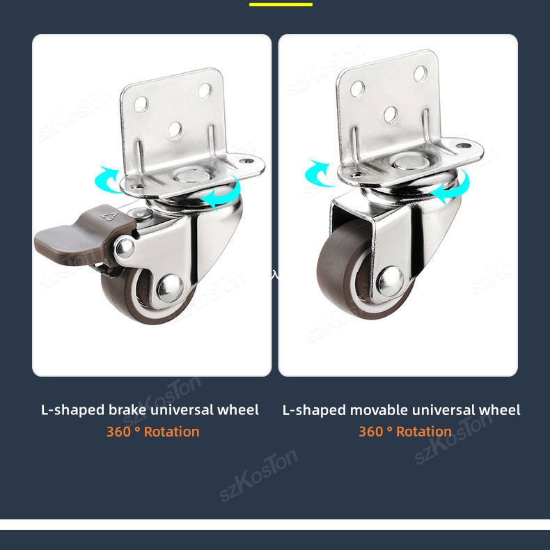 4pcs L-shaped Furniture Caster - огляд і ціна Baby Nursery Trolley