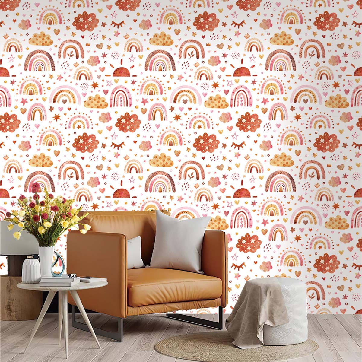 Boho Rainbow Kids Stick and Pe - огляд і ціна Baby Nursery Peel And Stick Wallpaper