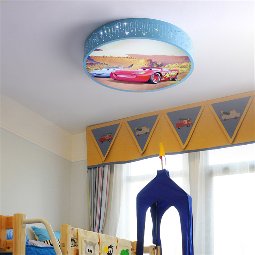Cartoon Car Round Led Ceiling  - огляд і ціна Baby Nursery Light Fixture