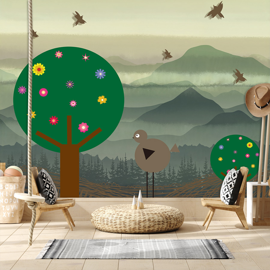 Cartoon Custom Easy to Apply P - огляд і ціна Baby Nursery Peel And Stick Wallpaper