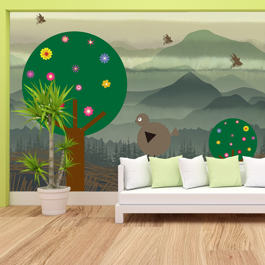 Cartoon Custom Easy to Apply P - огляд і ціна Baby Nursery Peel And Stick Wallpaper
