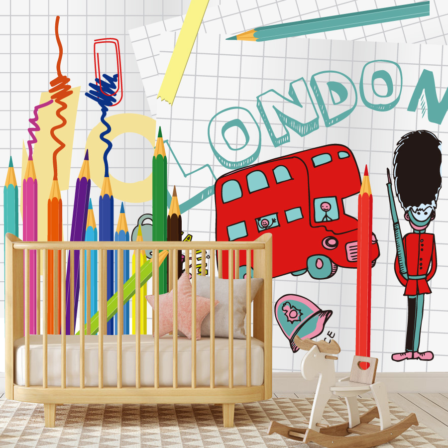 Custom Cartoon Easy to Apply P - огляд і ціна Baby Nursery Peel And Stick Wallpaper