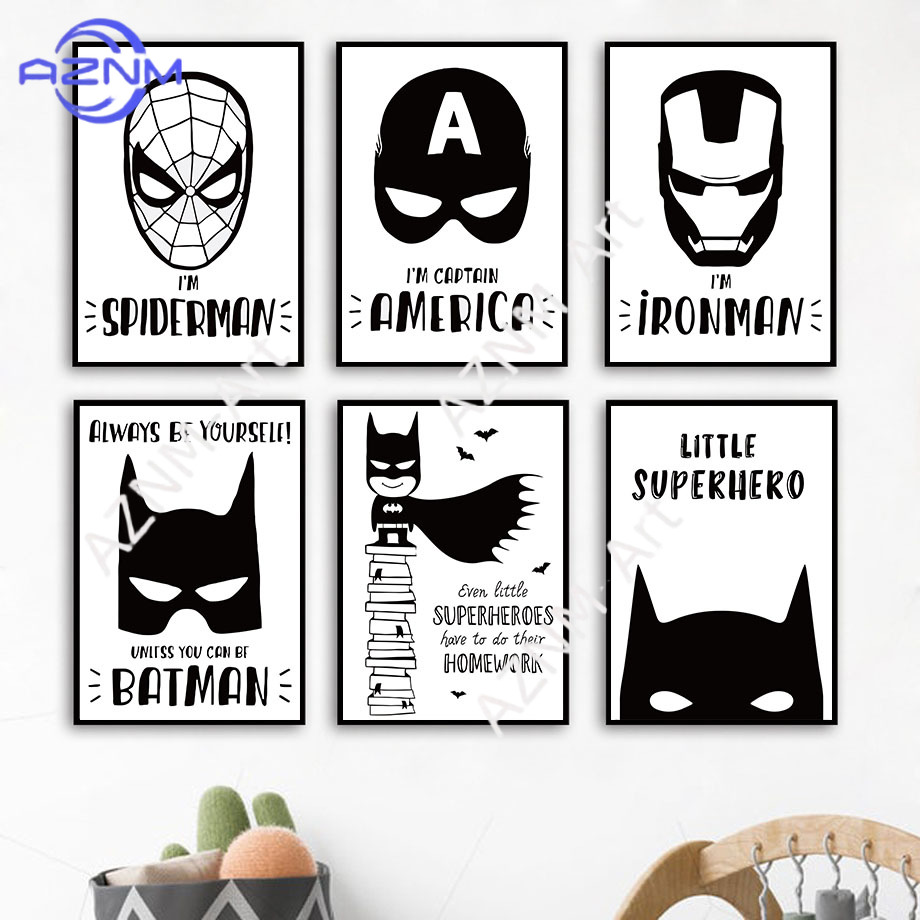Wall Art Canvas Painting Bat C - огляд і ціна Baby Nursery Boy