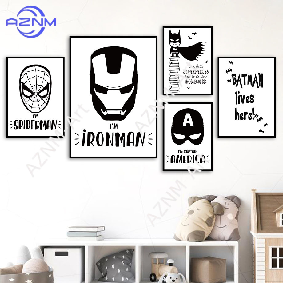 Wall Art Canvas Painting Bat C - огляд і ціна Baby Nursery Boy