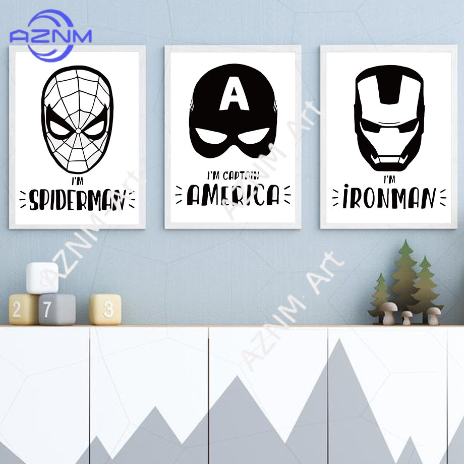 Wall Art Canvas Painting Bat C - огляд і ціна Baby Nursery Boy