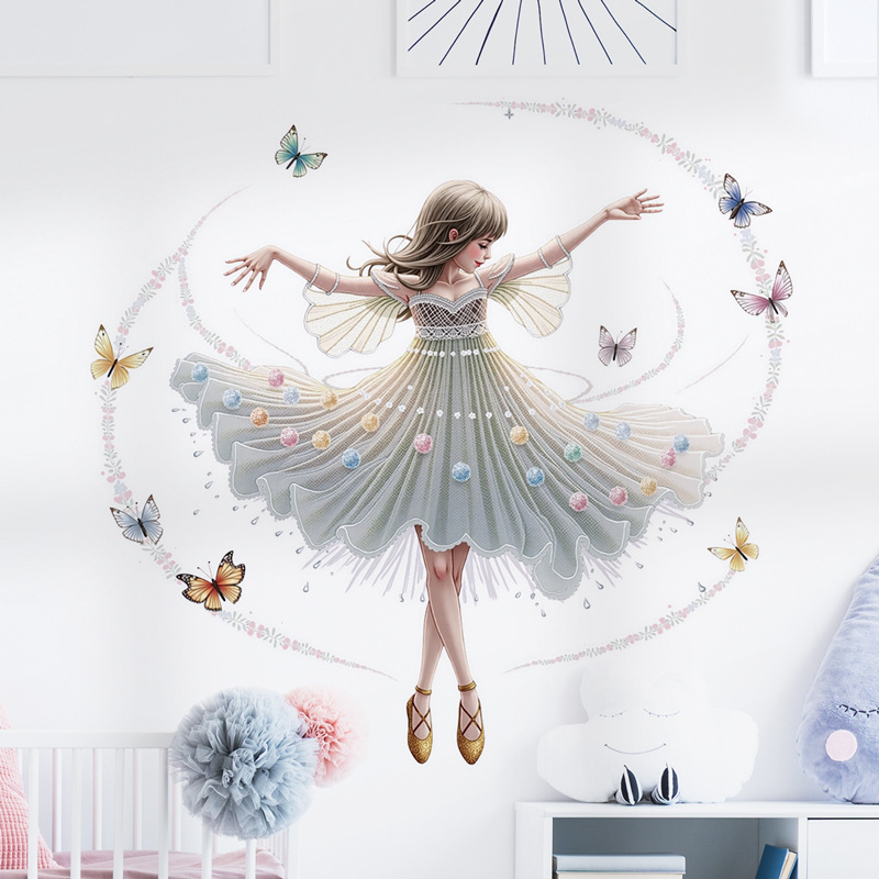 Dancing Girl Vinyl Child Wall  - огляд і ціна Baby Nursery Decor Girl