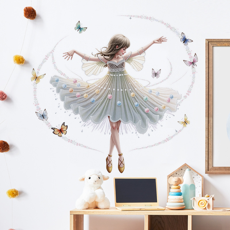 Dancing Girl Vinyl Child Wall  - огляд і ціна Baby Nursery Decor Girl